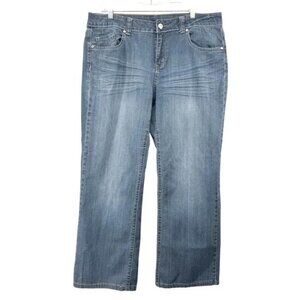 Luciano Dante Women's Blue Denim Jeans Embellished Pockets Size 13/14